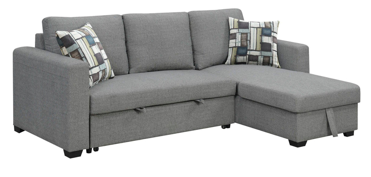Pensole - Reversible Pop - Up Sleeper Sectional - Furniture Home Direct