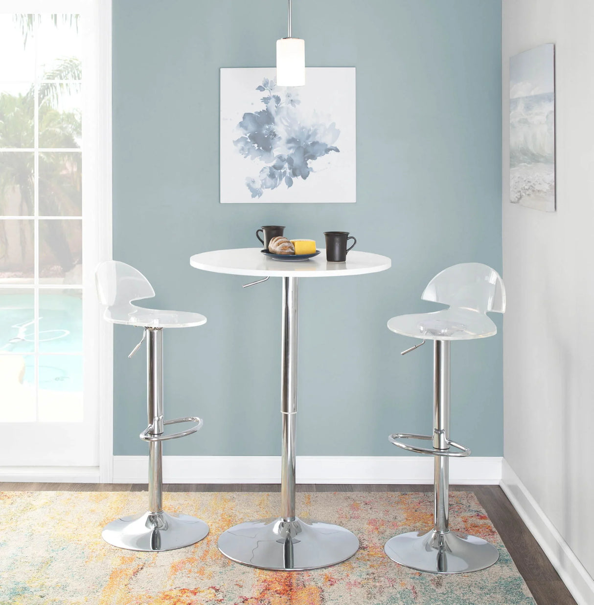 Elia - Contemporary Adjustable Bar Table - Furniture Home Direct