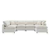 Modular Sectional Sofa With L Shaped Spacious Layout Beige - Furniture Home Direct