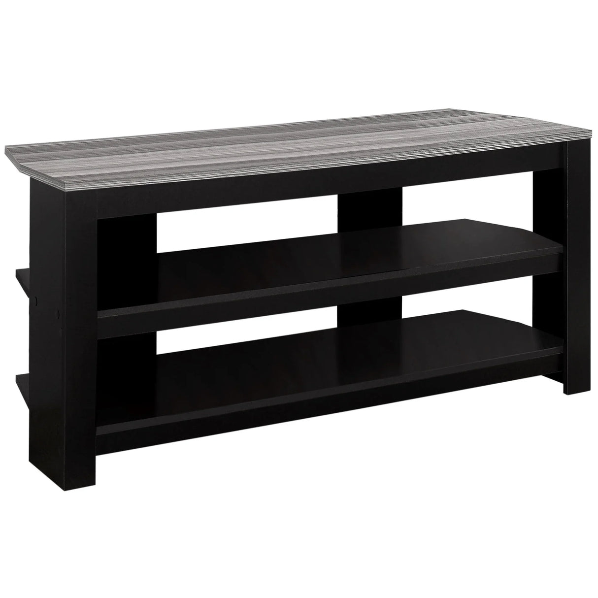 TV Stand, Console, Media Entertainment Center, 3 Storage Shelves - Furniture Home Direct