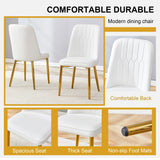 4 Modern Dining Chairs - White - Furniture Home Direct