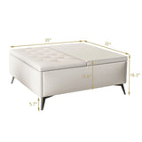 Modern Square Storage Ottoman Coffee Table With Lift-Top Design - Furniture Home Direct