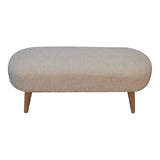 Boucle Hallway Bench - Cream - Furniture Home Direct