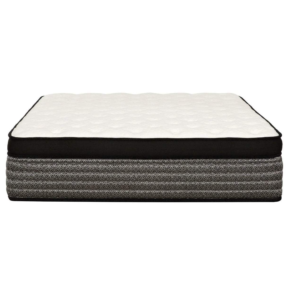 Premium 16" Queen Size Hybrid Mattress In A Box Plush Gel Memory Foam Top With Cooling Technology - Gray / White - Furniture Home Direct