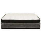 Premium 16" Queen Size Hybrid Mattress In A Box Plush Gel Memory Foam Top With Cooling Technology - Gray / White - Furniture Home Direct