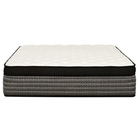 Premium 16" Queen Size Hybrid Mattress In A Box Plush Gel Memory Foam Top With Cooling Technology - Gray / White - Furniture Home Direct