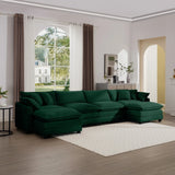 Modern Oversized Modular Cushion Sofa With Ottoman, Low Back, Deep Seating Sofa Set - Furniture Home Direct