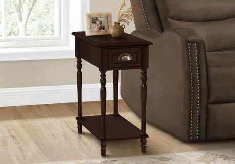 Accent Side Table, 2 Tier, Storage Drawer, Stylish Traditional Design - Furniture Home Direct