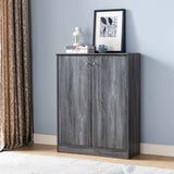 Shoe / Storage Cabinet With Two Doors Five Shelves - Furniture Home Direct