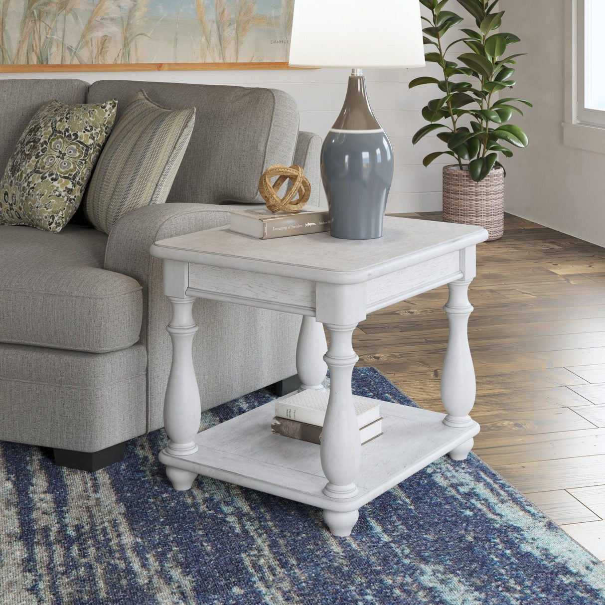 Mariano - Square End Table - Gray - Furniture Home Direct