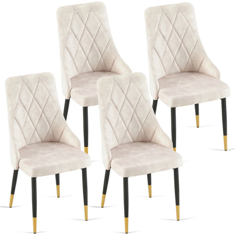 Dining Chairs Living Room Chair Modern Kitchen Armless Side Chair With Metal Legs - Furniture Home Direct