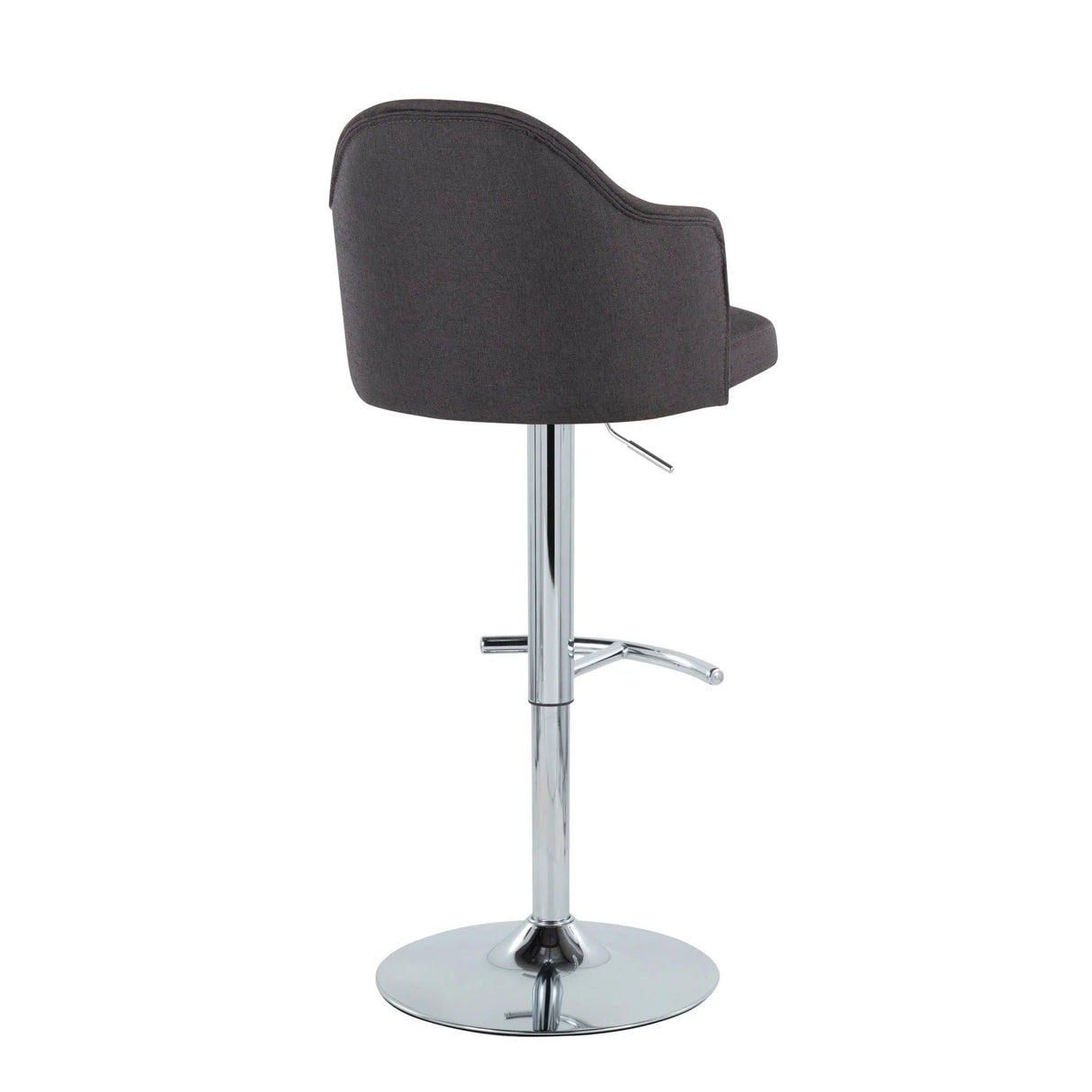 Ahoy - Contemporary Adjustable Barstool With Swivel With Rounded T Footrest (Set of 2) - Furniture Home Direct