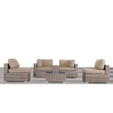 Outdoor Wicker Seating Group With Cushions - Furniture Home Direct