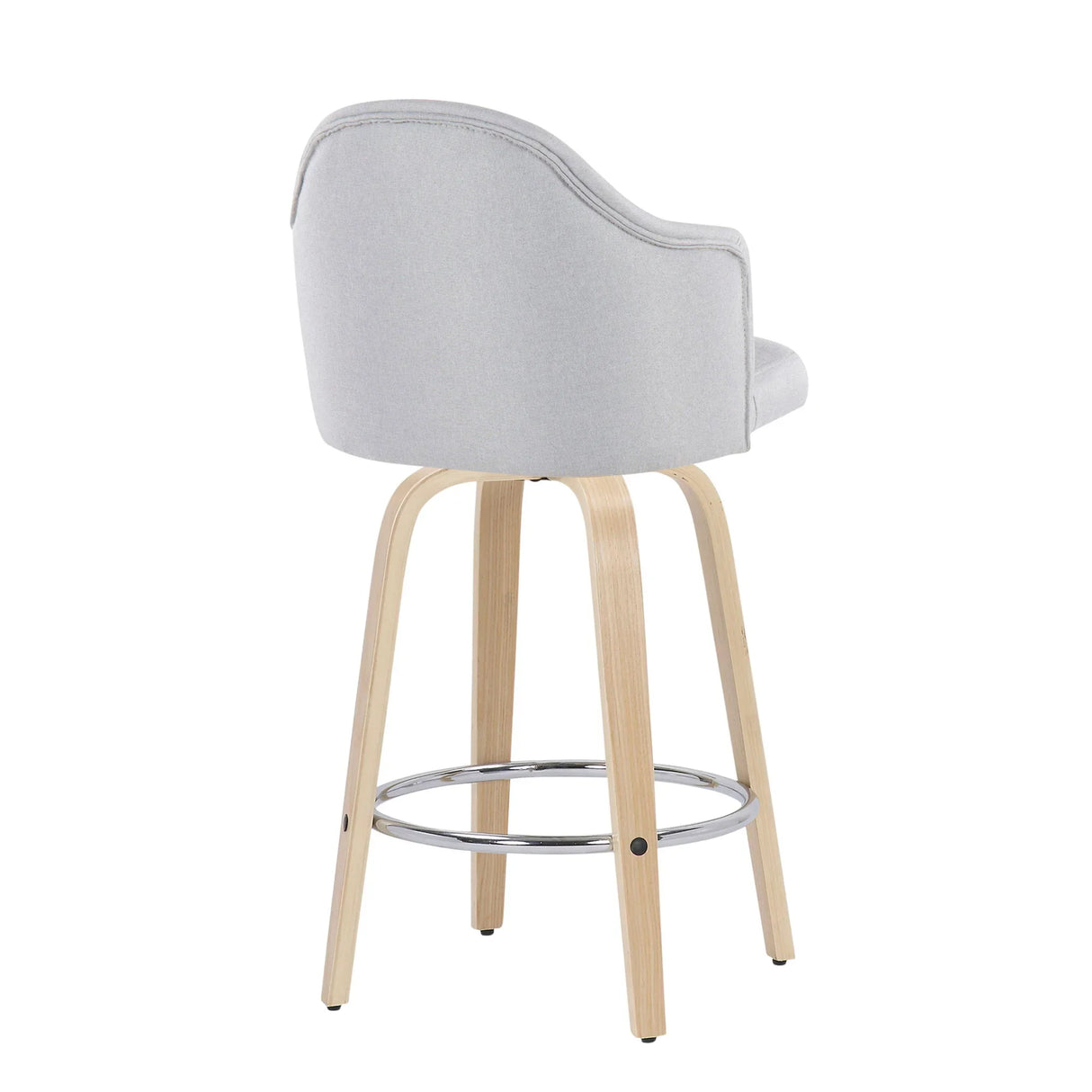 Ahoy - Mid Century Modern Fixed Height Counter Stool With Round Footrest (Set of 2) - Furniture Home Direct