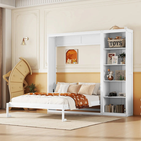 Murphy Wall Bed With Shelves - Furniture Home Direct
