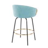 Claire - Contemporary / Glam Counter Stool (Set of 2) - Furniture Home Direct