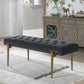 Aria - Upholstered Gold Accent Bench - Furniture Home Direct