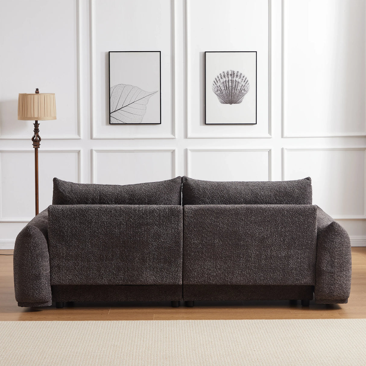 2 Piece Living Room Set with Throw Pillows - Gray - Furniture Home Direct
