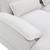 Sectional Sofa Modern U Shaped Chenille Seats 6 White - Furniture Home Direct