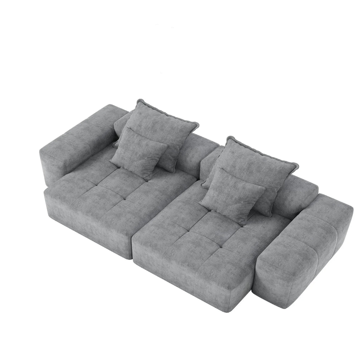 Modern Oversized Diy Combination Modular Sectional Sofa With Pillows - Furniture Home Direct