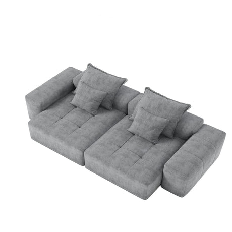 Modern Oversized Diy Combination Modular Sectional Sofa With Pillows - Furniture Home Direct