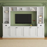 Minimalist Entertainment Wall Unit Set With Bridge For TVs Up To 75" - Furniture Home Direct