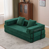 Floor Couch, Convertible Floor Sofa Bed With Pillow Back Support Armrest - Furniture Home Direct