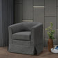Tucker - Woven Fabric Swivel Barrel Chair - Furniture Home Direct