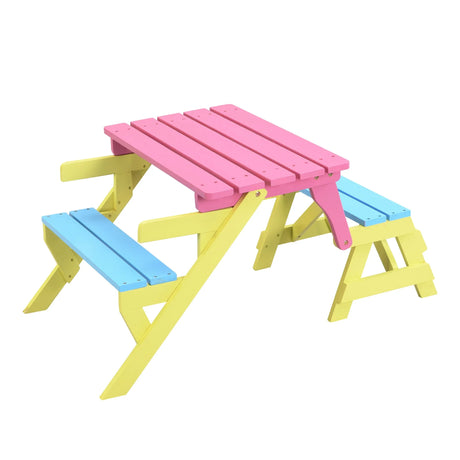Kids Multi-Functional Arm Chair, Table With 2 Benches All-In-One Set - Furniture Home Direct