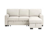Estelle - Fabric Reversible Sleeper Sectional With Storage Chaise Drop-Down Table 2 Cup Holders And 2 USB Ports - Furniture Home Direct