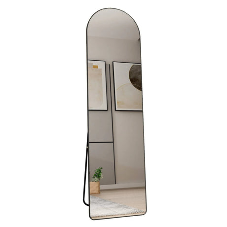 Arched Full Length Mirror With Frame For Bathroom Bedroom ing Store - Black - Furniture Home Direct