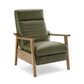 Asher - Modern Push Back Recliner With Wood Arms - Furniture Home Direct