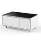 Modern Smart Coffee Table With Built-In Fridge - Bluetooth Speaker, Wireless Charging, Touch Control Panel, USB Interface, Outlet Protection, Atmosphere Light - Furniture Home Direct