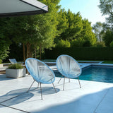 Modern Egg Shaped String Chairs (Set of 2) - Furniture Home Direct