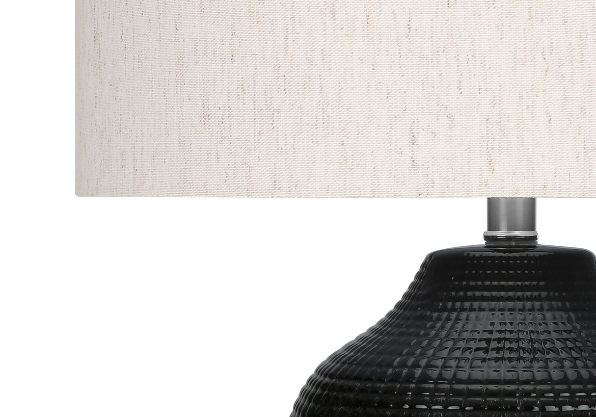 Lighting, Table Lamp, Ceramic, Contemporary - Black / Cream - Furniture Home Direct