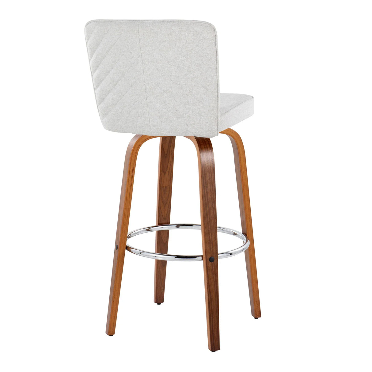 Henry - Contemporary Fixed Height Barstool With Swivel With Round Footrest (Set of 2) - Furniture Home Direct