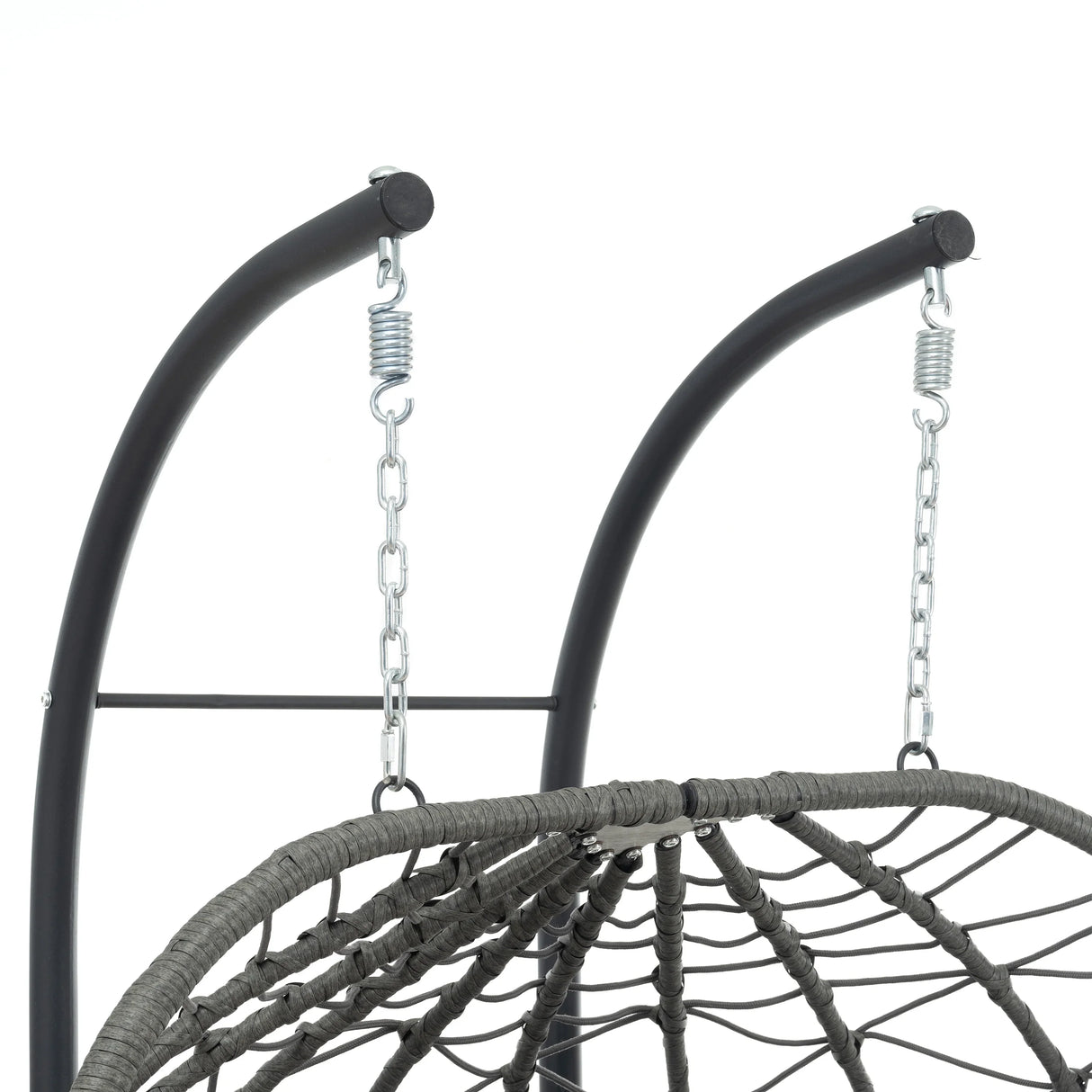 2 Persons Egg Chair with Stand - Gray - Furniture Home Direct