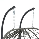 2 Persons Egg Chair with Stand - Gray - Furniture Home Direct