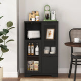 Modern Cabinet With Glass Doors And Drawer - Furniture Home Direct