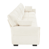 Chenille Sofa - White - Furniture Home Direct
