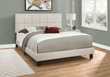 Queen Size Bed, Upholstered, Transitional - Beige - Furniture Home Direct