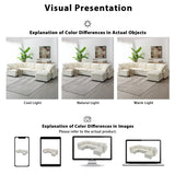 Modular Sectional Sofa With L Shaped Spacious Layout Beige - Furniture Home Direct