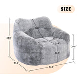 Beanbag Sofa Chair With Armrests Stuffed High Density Foam - Furniture Home Direct