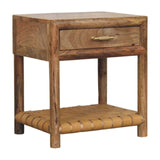 Regency - Woven Nightstand With Drawer - Light Brown - Furniture Home Direct