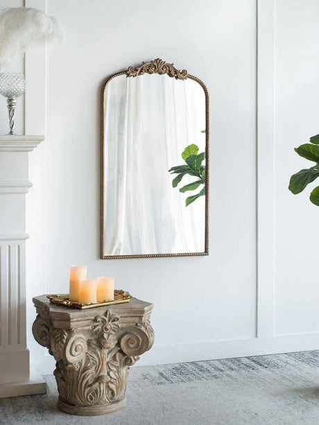 Arch Mirror, Baroque Inspired Wall Decor For Bathroom, Bedroom, Living Room - Furniture Home Direct