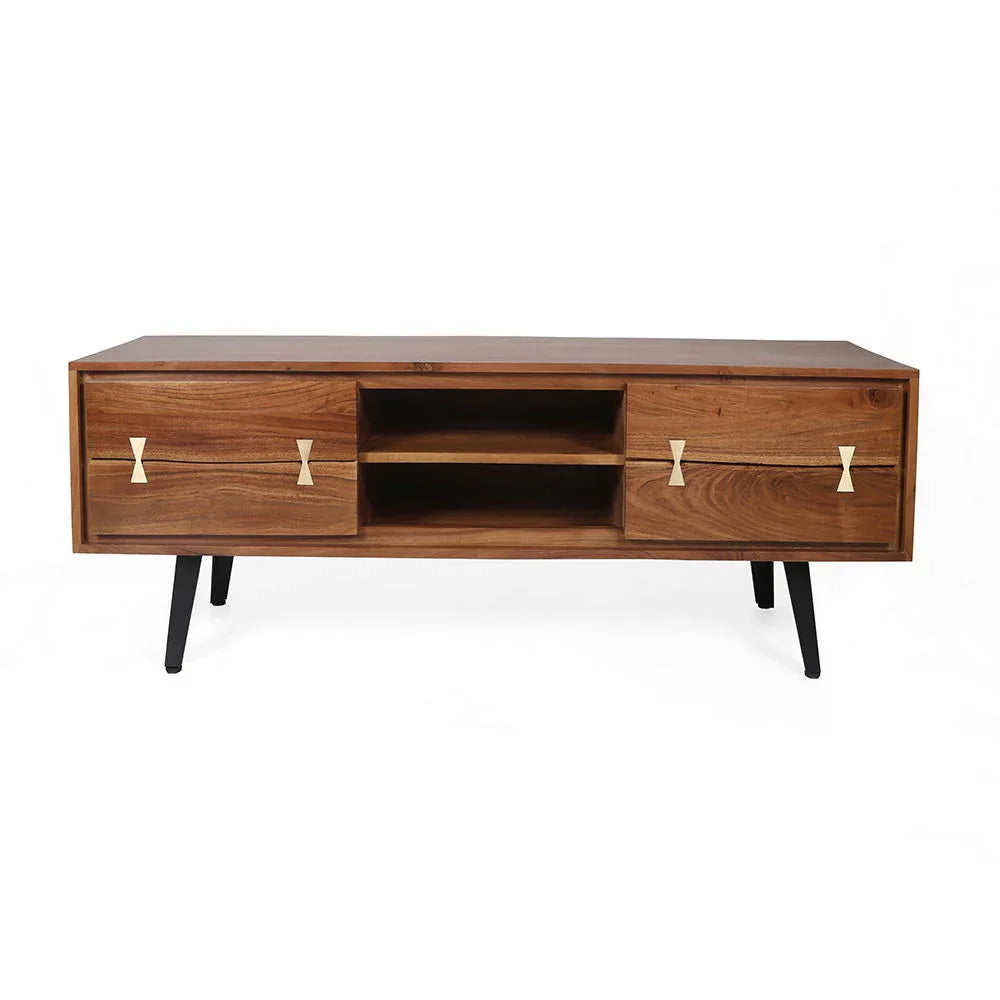 Asther - Acacia Wood TV Cabinet - Natural Wood / Brown - Furniture Home Direct