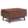 Owen - Tray Top Small Coffee Table Upholstered Storage Ottoman - Furniture Home Direct