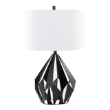 Geo - Me Tri Contemporary Table Lamp (Set of 2) - Matte Black / White - Furniture Home Direct