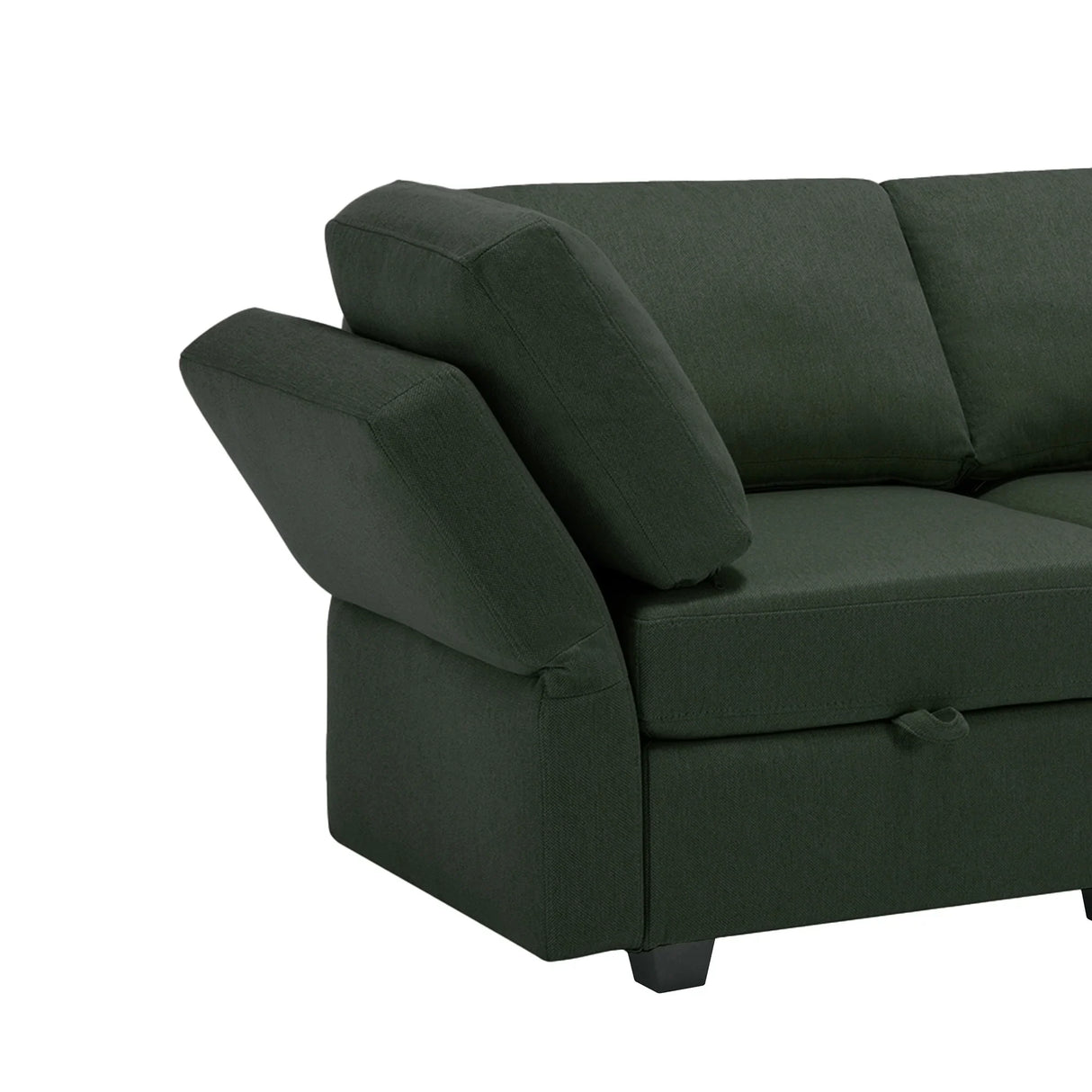 3 Piece Living Room Set With Storage including Sofa, Love Seat and Chair - Green - Furniture Home Direct
