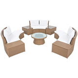 Semi-Circle Outdoor Sectional Set - Furniture Home Direct